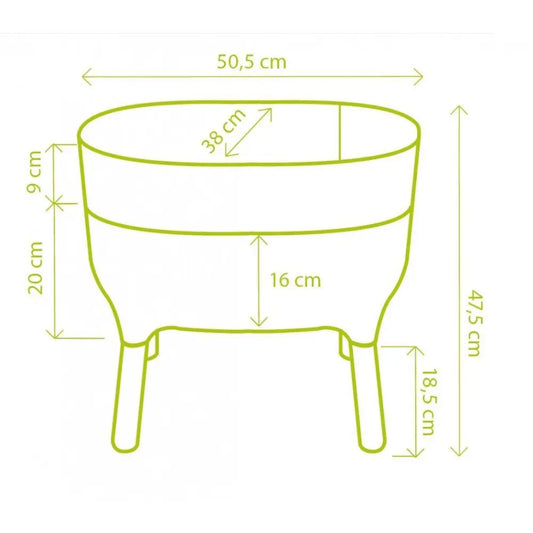 Plastia Urbalive niedriger Anzuchtbehälter grau Urbalive