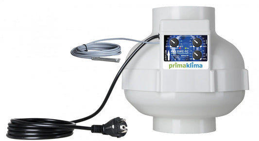 Prima Klima Rohrventilator PK125-EC-TC 125 mm - 680 m3/Std, EC motor + Temperatur geregelt PrimaKlima
