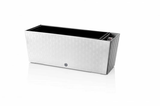Selbstbewässernder Blumentopf Supreme, Länge 50cm Eiskaltweiß PLASTKON