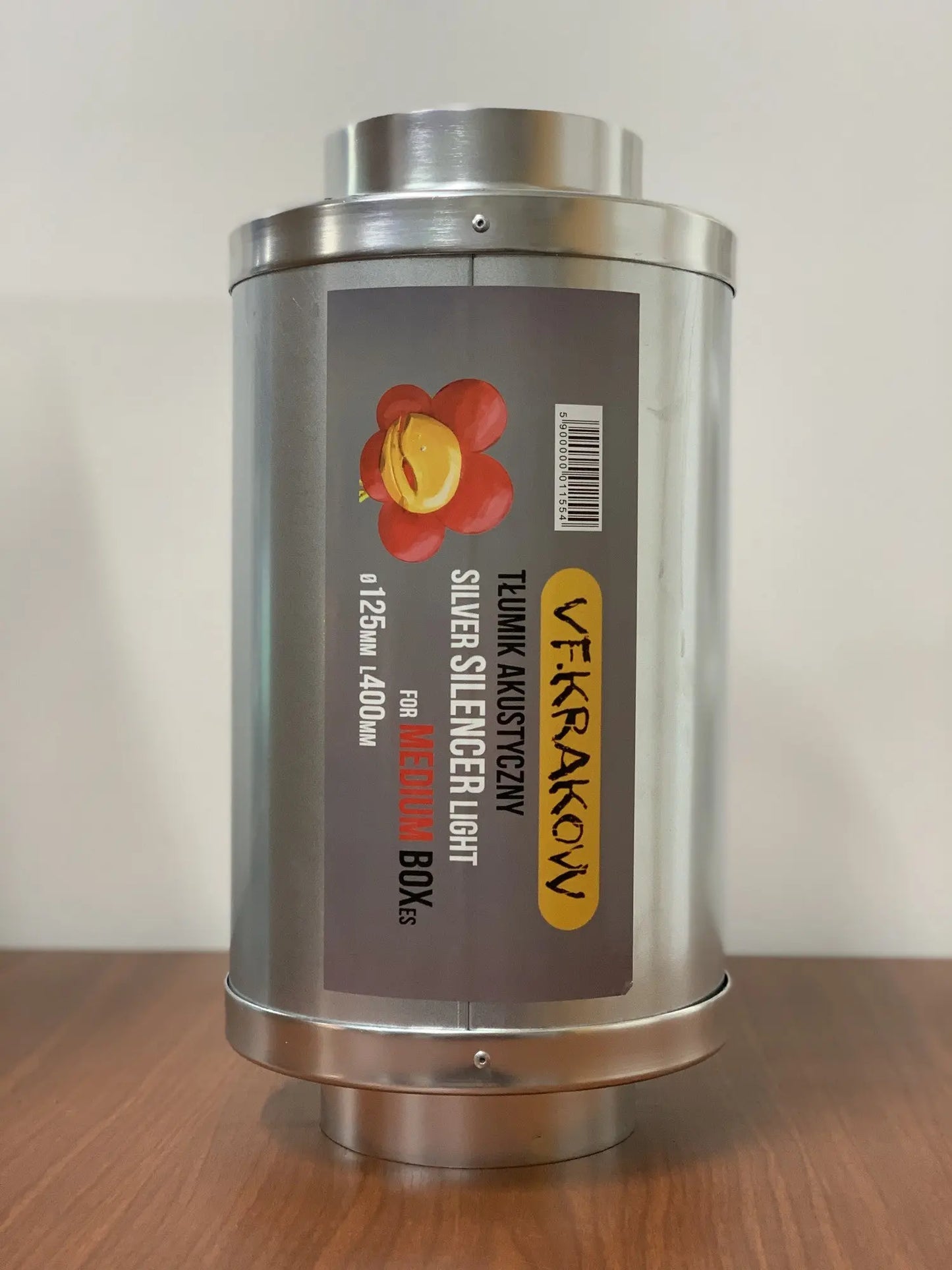 VF Silver Schalldämpfer 40 cm / Durchmesser 20 cm / Flansch 125 mm VF