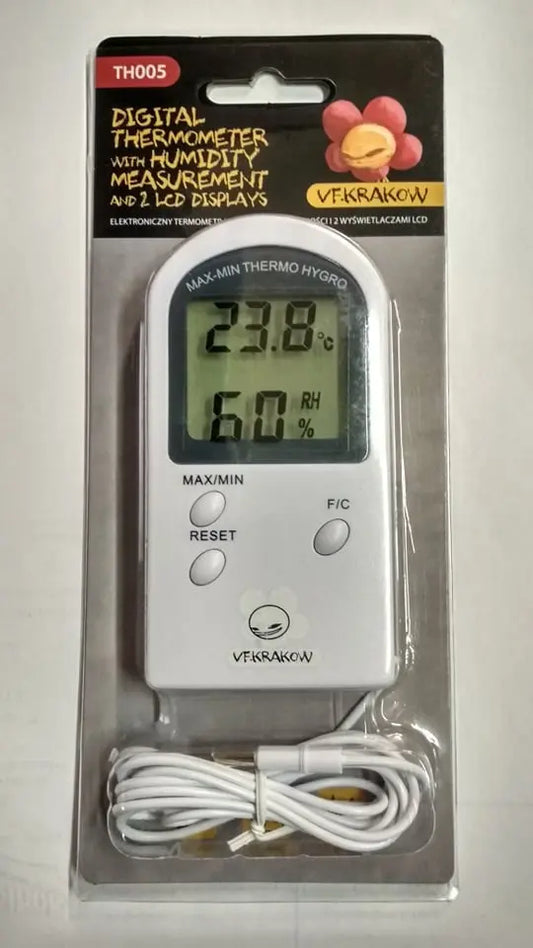 VF TH005 Digitales Thermometer und Hygrometer mit Sonde VF
