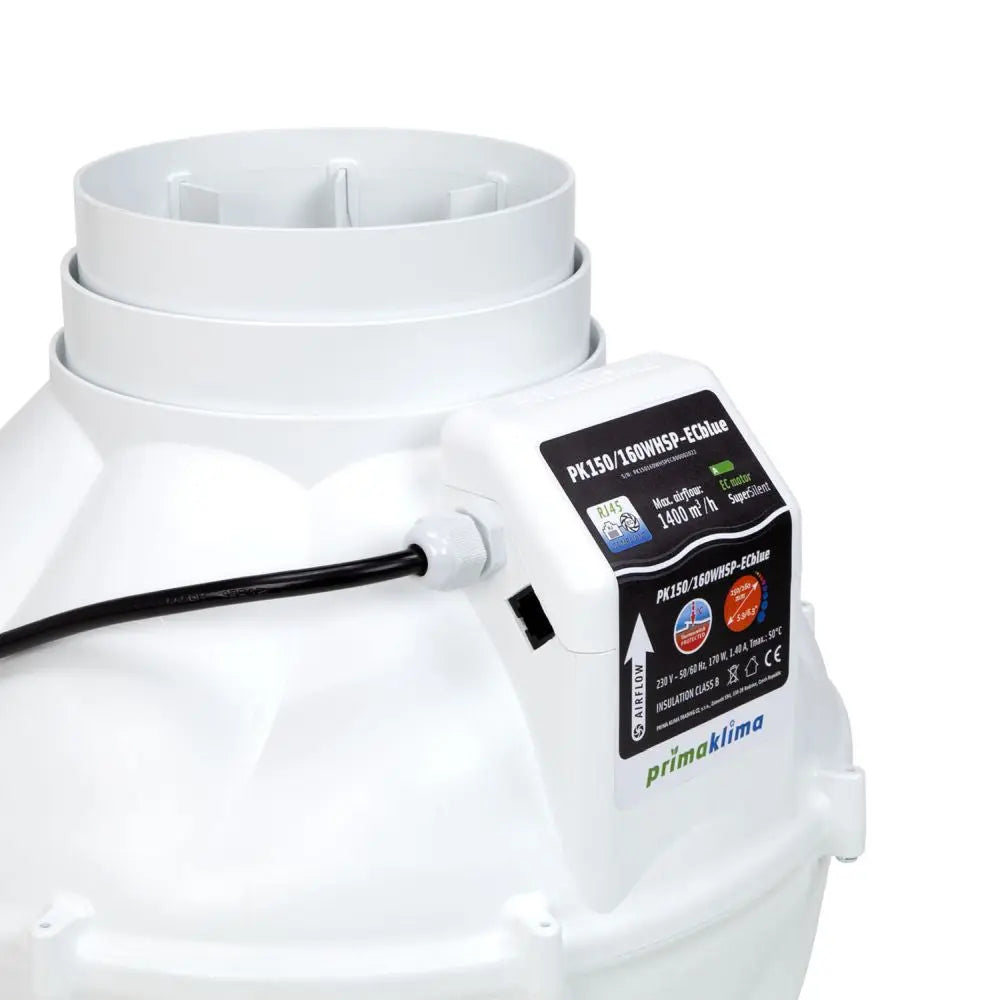 Prima Klima Whisperblower ECblue 150-160 mm - 1400 m3/Std, EC Motor PrimaKlima