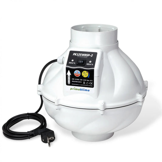 Prima Klima Rohrventilator Whisperblower 125 mm - 360/460 m3/Std, 2-gang PrimaKlima