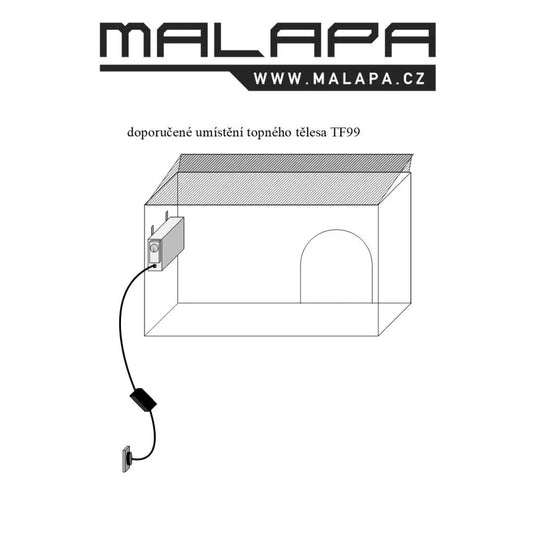 MALAPA TF99 - 12V/ 80W Heizung mit Thermostat für Hühnerstall, Hundehütte Malapa