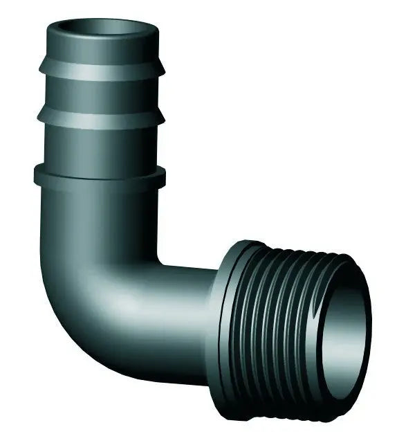 Schlauchrohr 20mm mit Winkelstück x 3/4 Außengewinde Aquaking