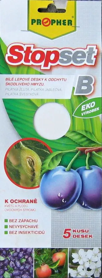 Weiße Klebeplatten Stopset 25x10 cm - 5 Stück AgroBioOpava