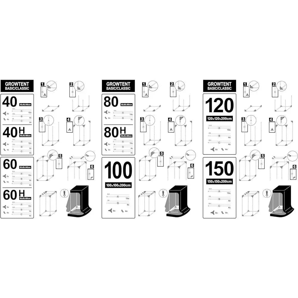 Trafika Growtent 60, 60x60x160 cm Trafika
