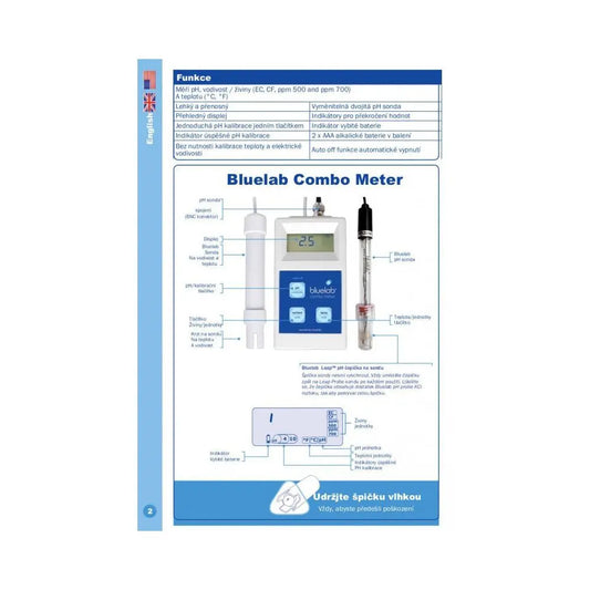 Bluelab Combo Meter pH/EC/temp Bluelab