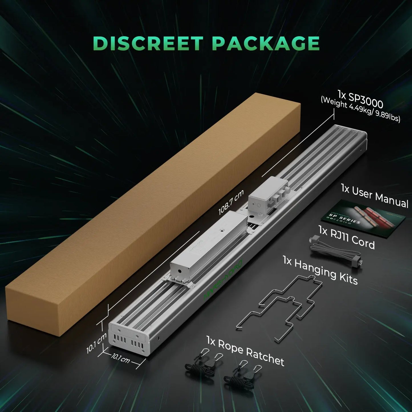 Mars Hydro New SP 3000 300W Full Spectrum LED Grow Light High-Intensity Indoor Growth Mars Hydro