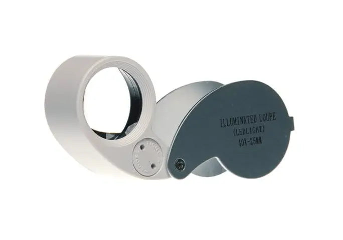 VF Taschenmikroskop 40x mit LED-Beleuchtung und Lupe VF