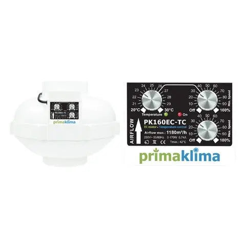 Prima Klima Rohrventilator PK160-EC-TC 160 mm - 1180 m3/Std, EC motor + Temperatur geregelt PrimaKlima