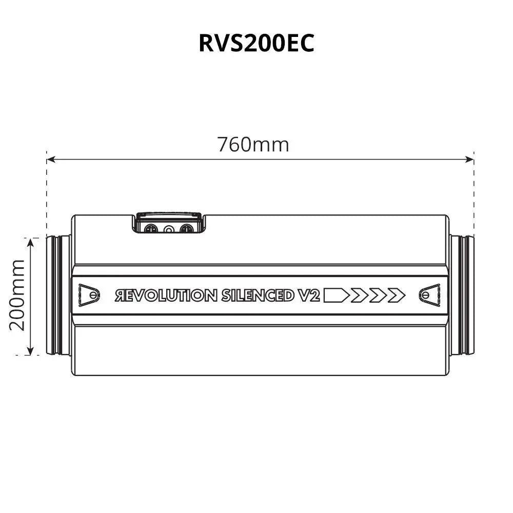 Sistema de aire Revolution Silenced V2 EC Vector 200 mm, 1345 m3/Std SystemAir