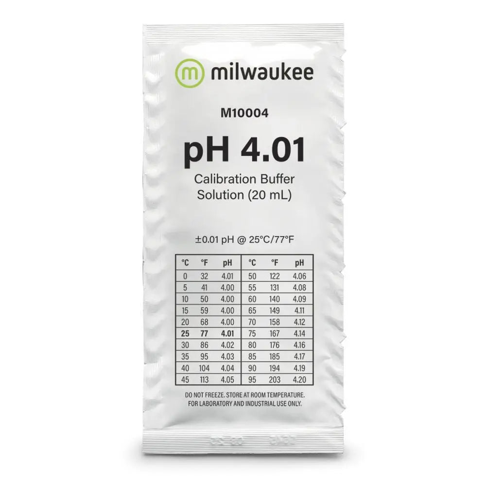 Milwaukee pH 4.01 Puffer 20 ml, Kalibrierlösung BOX 25 Stück Milwaukee