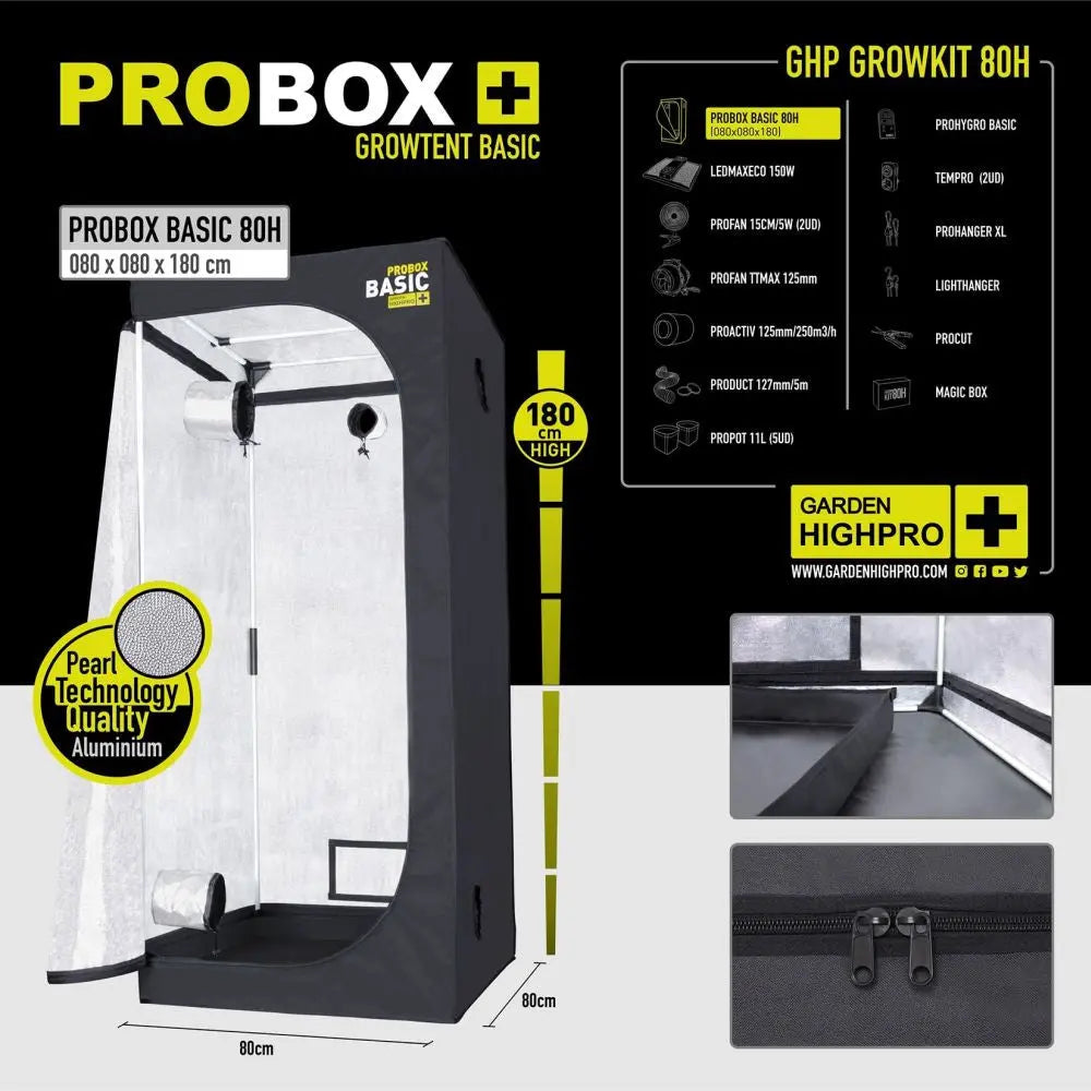 Garden High Pro Grow Kit 80 kompletní set, 80x80x180 cm Garden HighPro