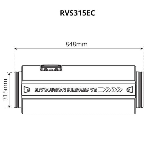 Sistema de aire Revolution Silenced V2 EC Vector Low Power 315 mm, 2224 m3/Std SystemAir