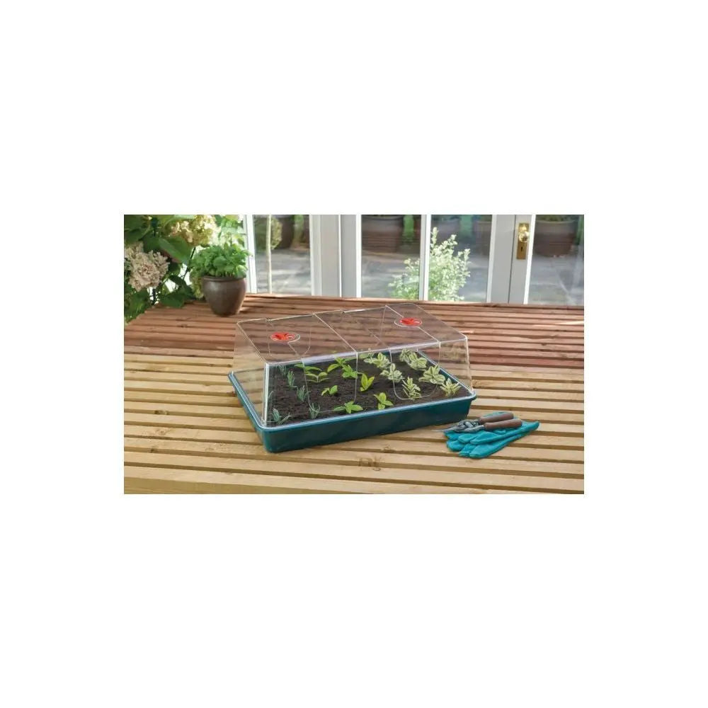 Garland Gewächshaus XL High Dome Propagator Green BOX, Hartplastik, unbeheizt, 58x40x22,5 cm Garland