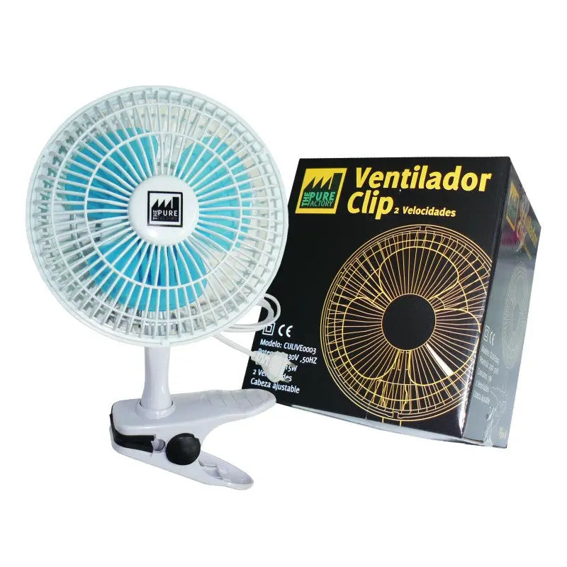 Pure Factory Clip Fan 15W, zweistufiger Aufsteckventilator, Durchmesser 15 cm Pure Factory