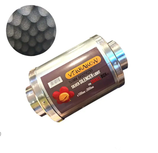 VF Silver Schalldämpfer 30 cm / Durchmesser 18 cm / Flansch 100 mm VF