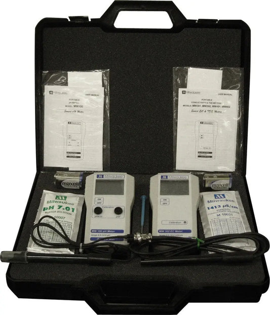 Milwaukee EC MW302 and pH MW100 set in a case MW710 Milwaukee