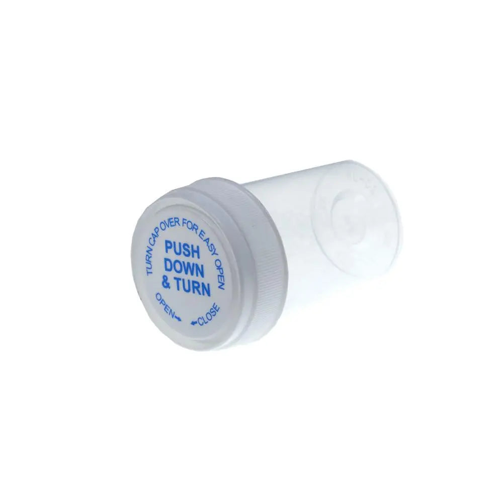 Medic Conservation plastic jar transparent 39x66 mm, BOX 240 Stk. Headshop