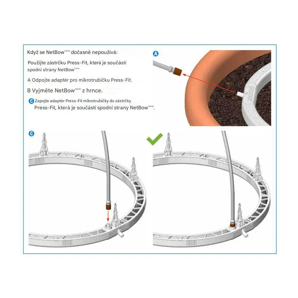 Netafim Netbow 12 cm Behälterbewässerungsbogen Netafim