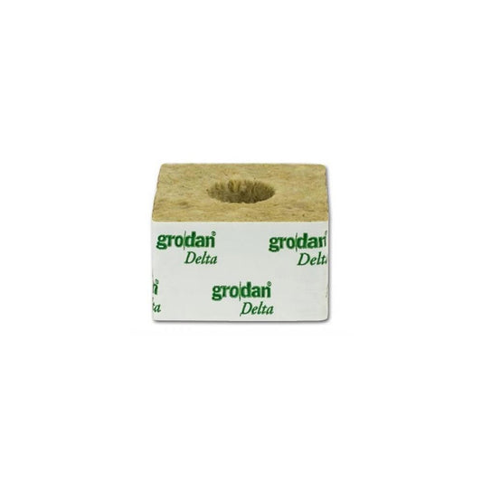 Grodan 75x75x65 mm, Anzuchtwürfel mit Loch 27x40 mm, BOX 384 Stück