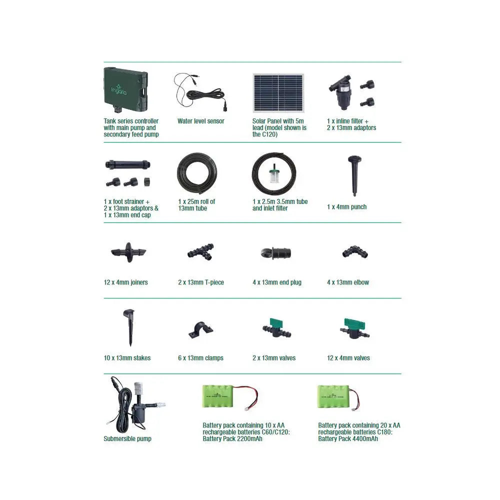 Irrigatia SOL-C180 Automatische Solarbewässerung Irrigatia