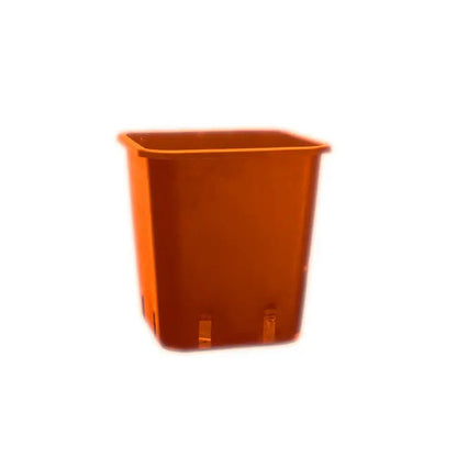 Blumentopf aus Plastik, viereckig terrakot 9x9x10 cm - 0.5 l Growmarket