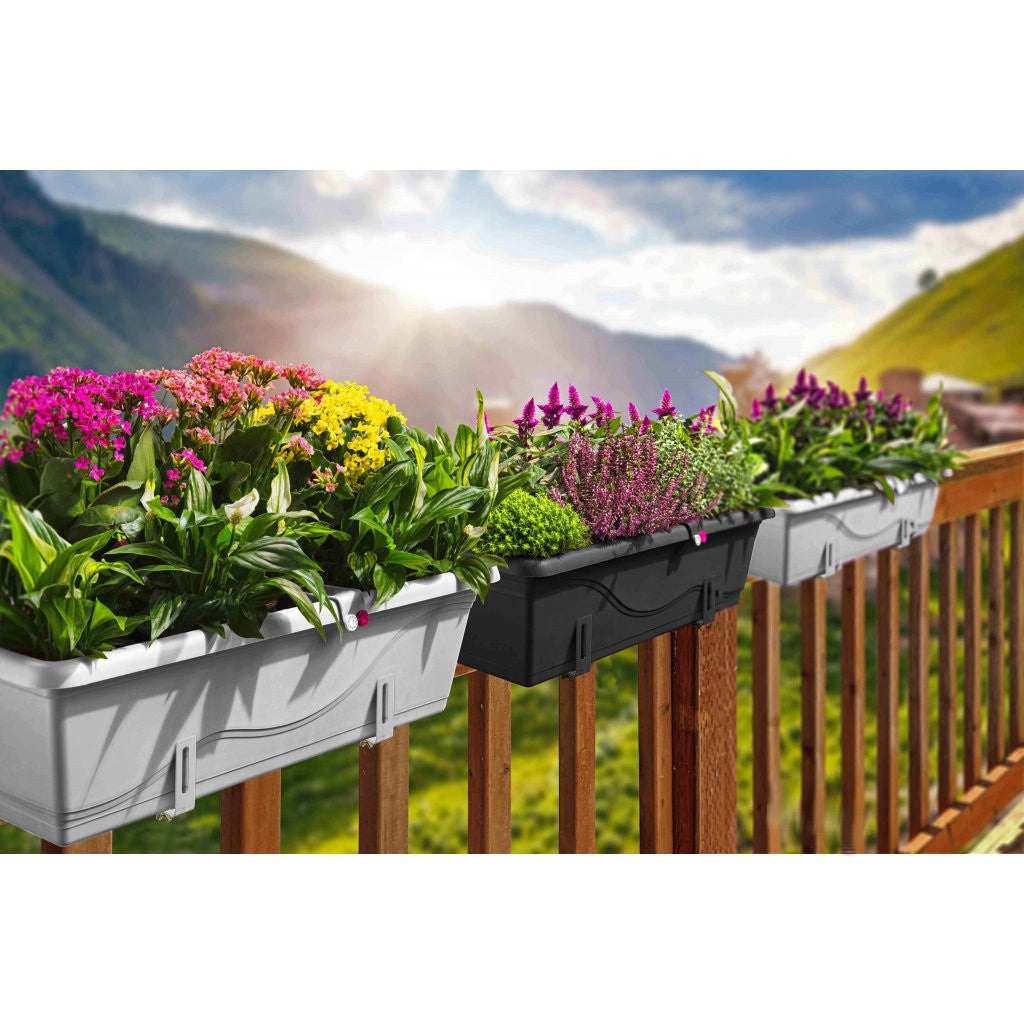 Selbstbewässernder Blumentopf Extra Line SMART, Länge 40 cm Braun