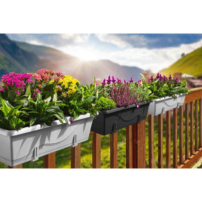 Selbstbewässernder Blumentopf Extra Line SMART, Länge 40 cm Braun