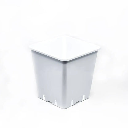 Blumentopf aus Plastik, viereckig weiss 25x25x26 cm - 11 l Growmarket