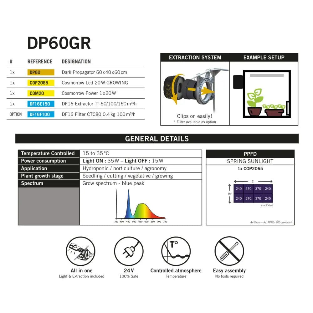 Secret Jardin DP60GR Growing Set 20W Secret Jardin