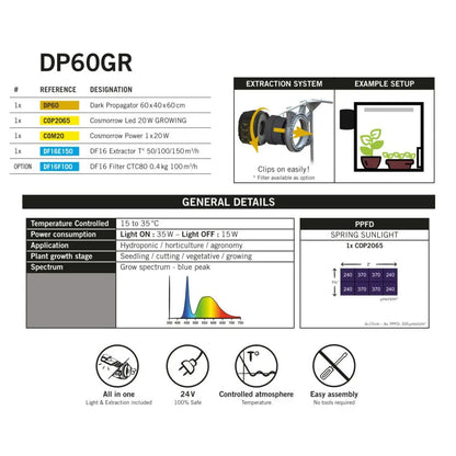 Secret Jardin DP60GR Growing Set 20W Secret Jardin