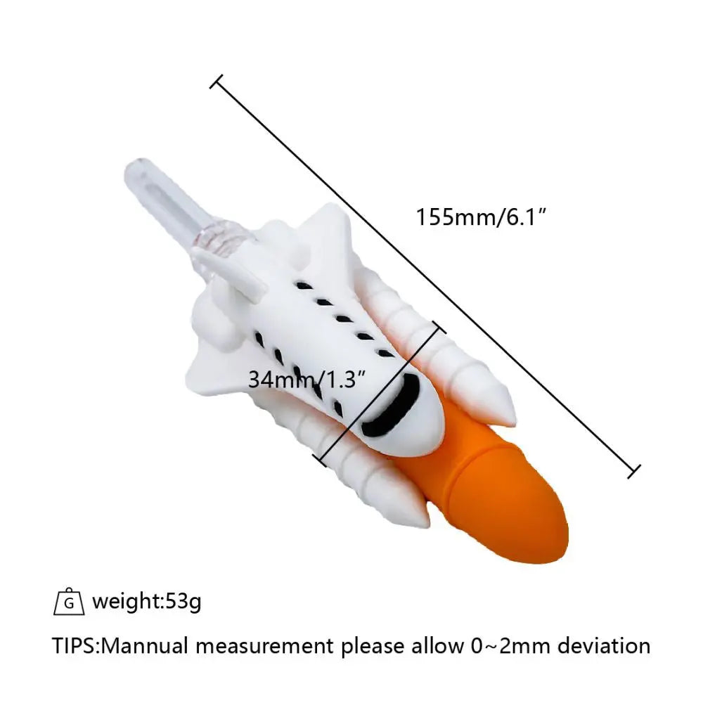 Bongthai Silicone Rosin Space Ship Nectar Collector Quartz Tip 15.5 cm, BOX 10 Stk. Bongthai
