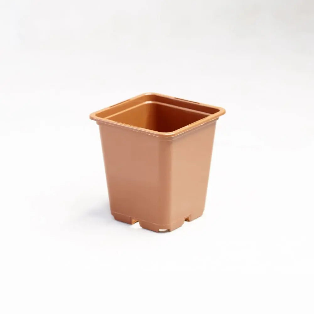 Blumentopf aus Plastik, viereckig terrakot 9x9x10 cm - 0.5 l, PACKUNG 100 Stk. Growmarket