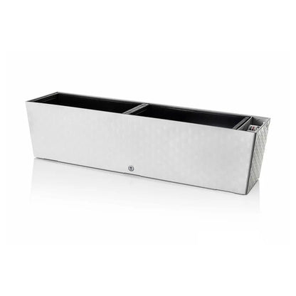 Selbstbewässernder Pflanzkübel Supreme, Länge 75cm Eiskaltweiß PLASTKON