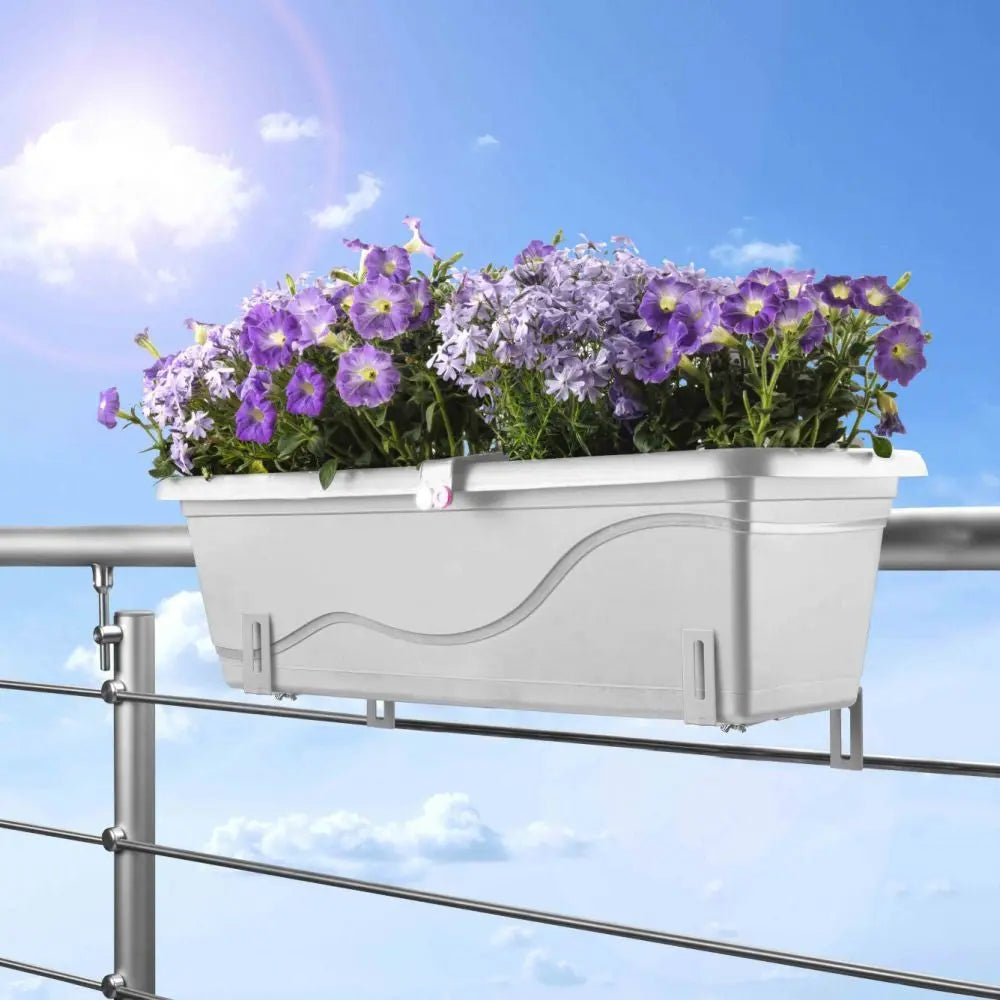 Selbstbewässernder Blumentopf Extra Line SMART, Länge 80cm Weiß PLASTKON