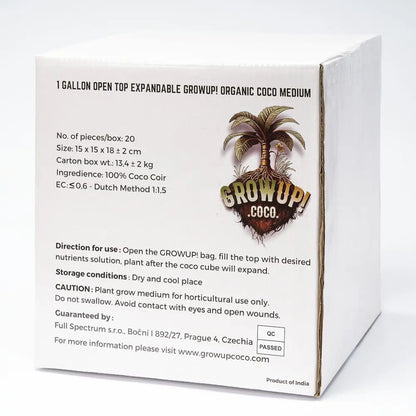 Growup! Coco Textiltopf mit dehydrierter Kokosnuss, 20er-Pack Growup! Coco
