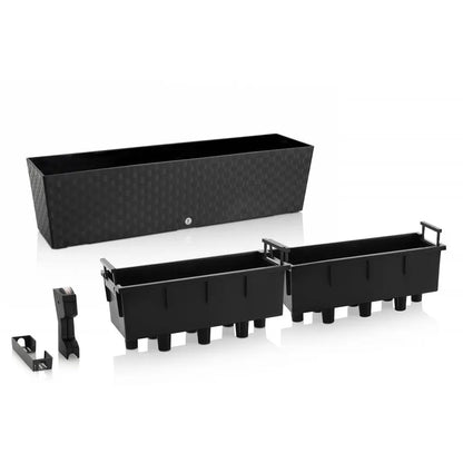 Selbstbewässernder Pflanzkübel Supreme, Länge 75cm Anthrazit PLASTKON