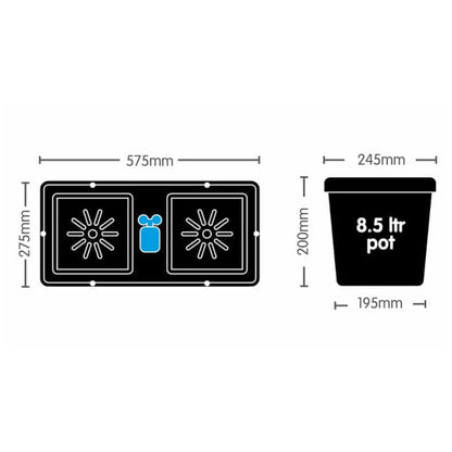 Autopot Easy2Grow, 12 Töpfe OHNE TANK (Aquavalve5)