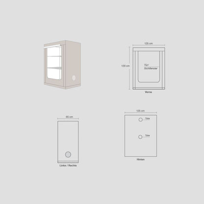 Homebox Vista Medium, 125x65x120 cm