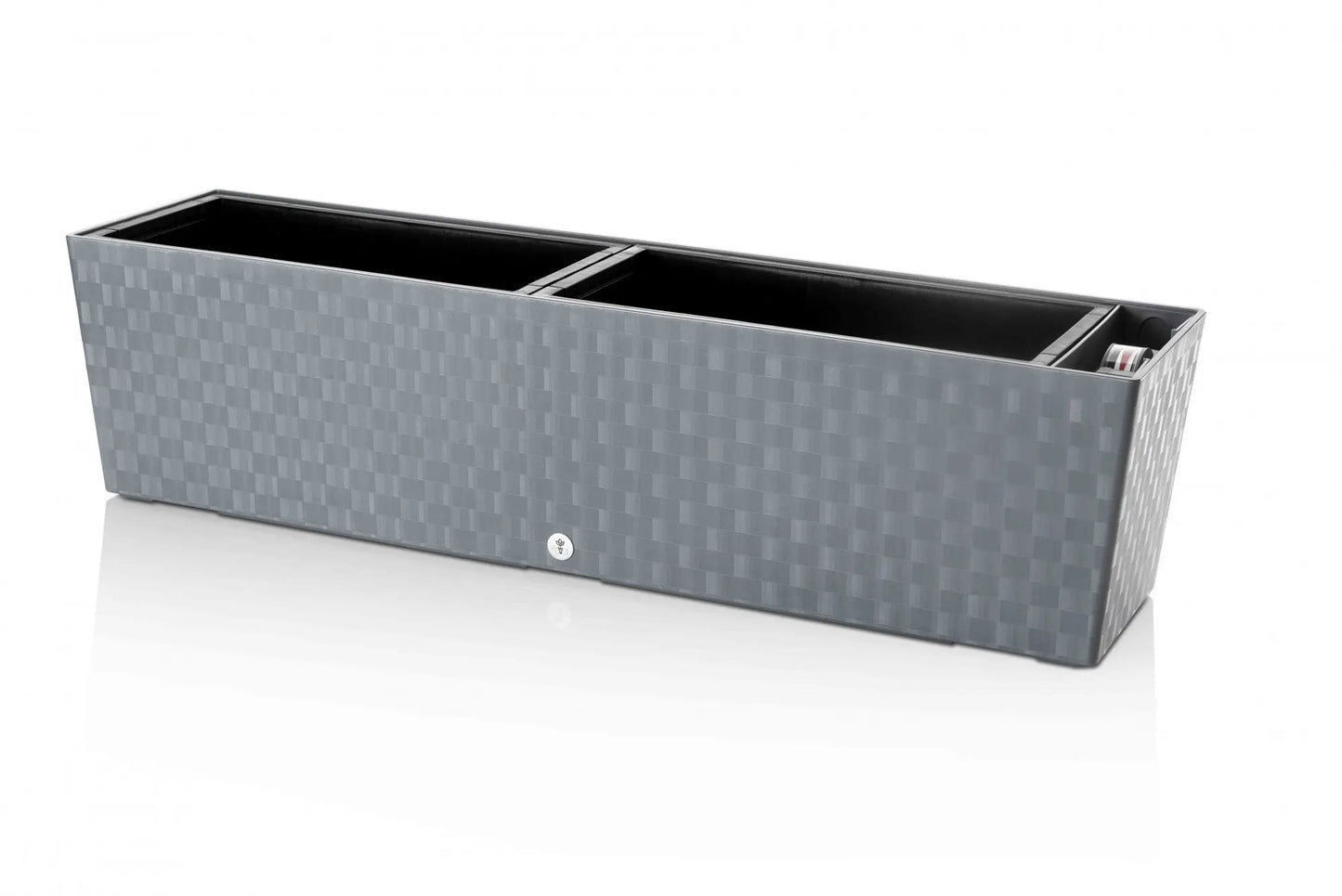 Samt bewässernder Pflanzentopf Supreme, Länge 75cm Steingrau PLASTKON