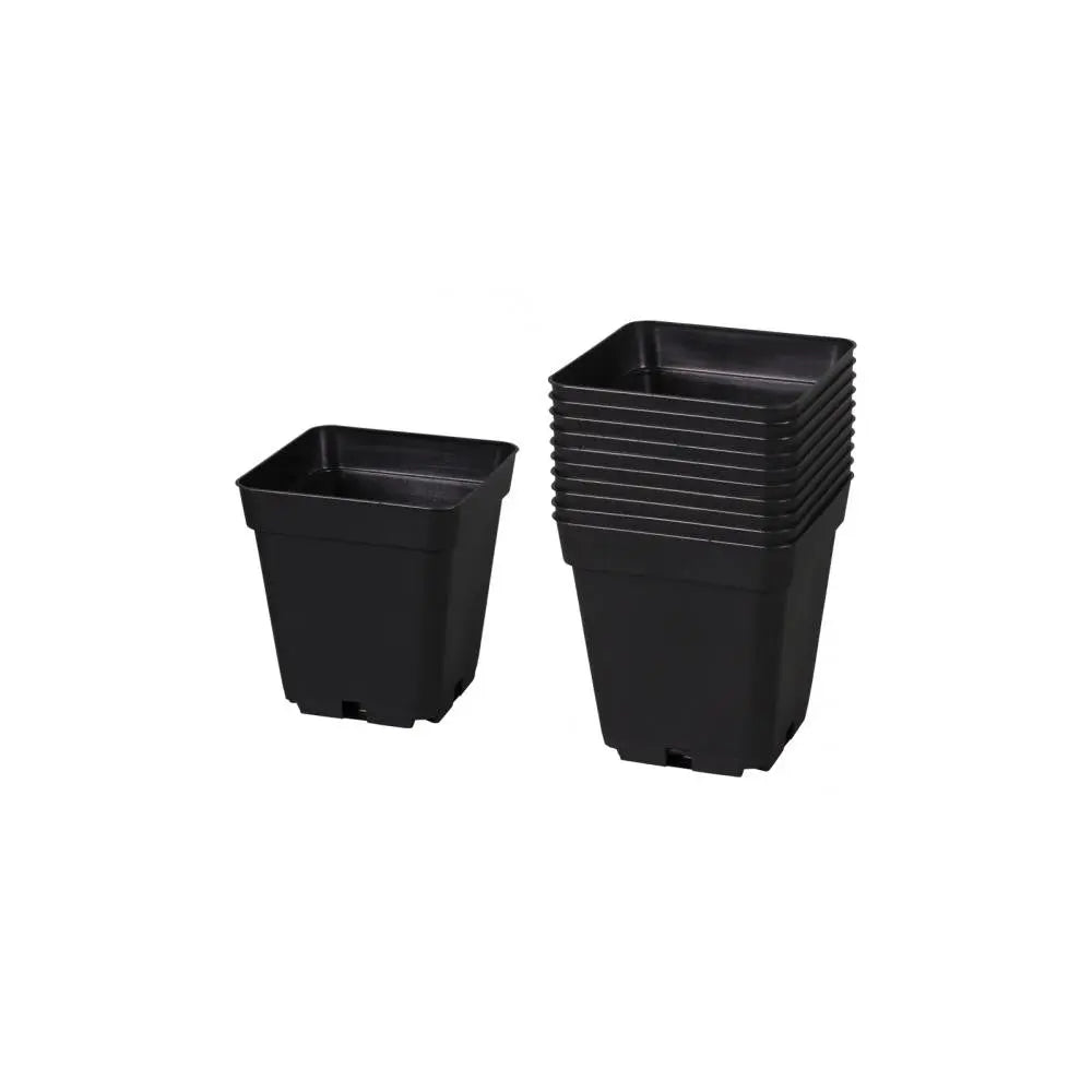 Blumentopf aus Plastik, viereckig 15x15x20 cm - 4 l, PACKUNG 100 Stk. Growmarket