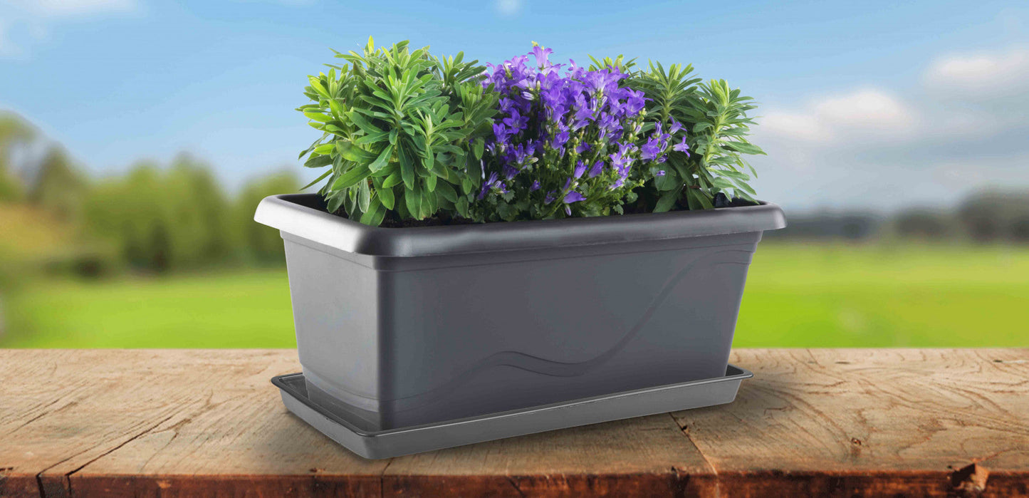 Plastkon Blumenkasten Extra Flor Brown, 40x20.5x17 cm
