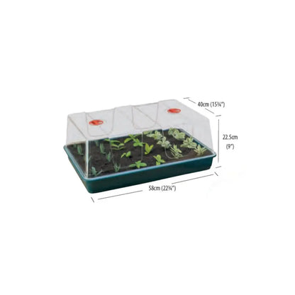 Garland Gewächshaus XL High Dome Propagator Black, Hartplastik, unbeheizt, 58x40x22,5 cm Garland