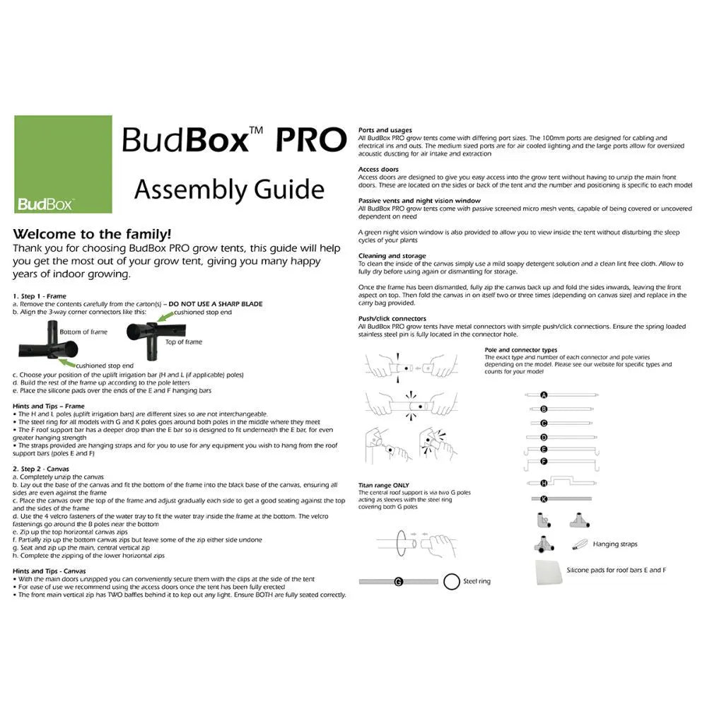 BudBox White PRO Titan+ HL 240x240x220 cm BudBox