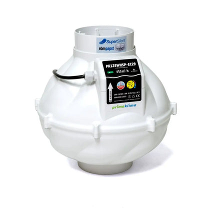 Prima Klima ventilátor Whisperblower EC 125 mm - 450 m3/h, EC motor - ohne Leistungsregelung PrimaKlima