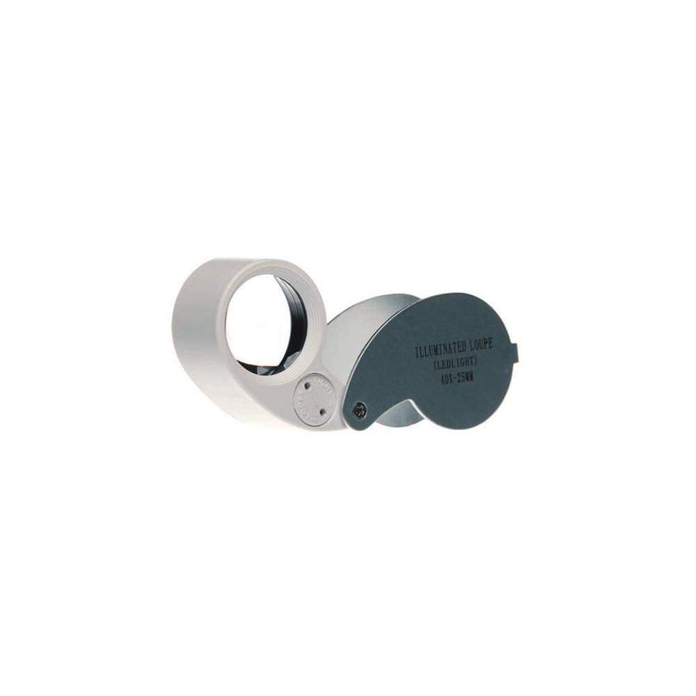 VF Taschenmikroskop 40x mit LED-Beleuchtung und Lupe VF