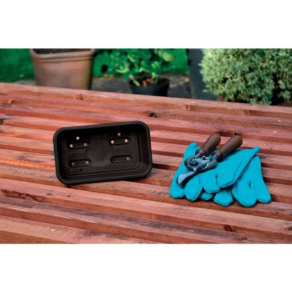 Garland Plastikschale Mini Seed Tray Black mit Drainage 17x10x5 cm Garland