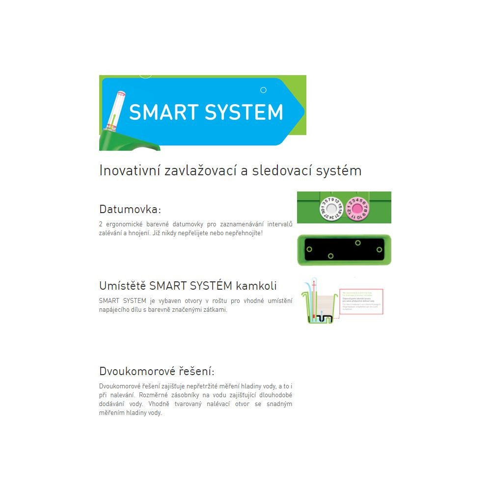 Selbstbewässernder Blumentopf Extra Line SMART, Länge 40 cm Braun
